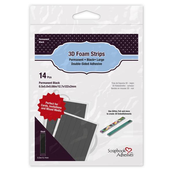 Scrapbook Adhesives 3D Foam Strips - Black - Large