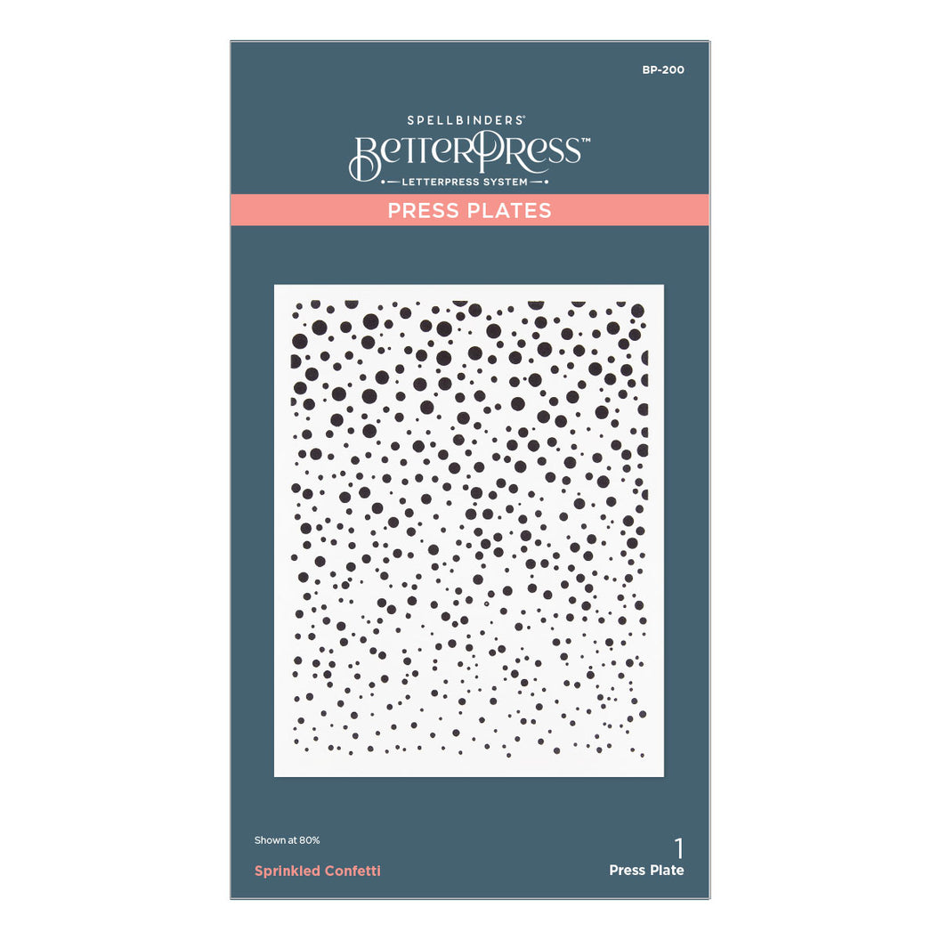 Spellbinders Press Plates - Sprinkled Confetti