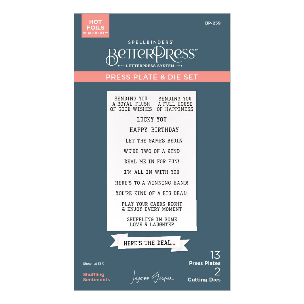 Spellbinders Press Plates & Dies - Shuffling Sentiments