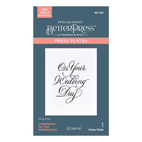 Spellbinders Press Plates - Copperplate On Your Wedding Day