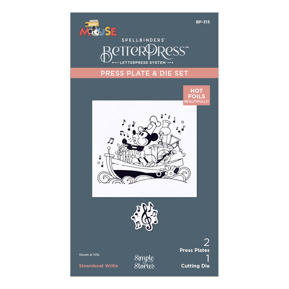 Spellbinders Press Plates & Dies - Steamboat Willie