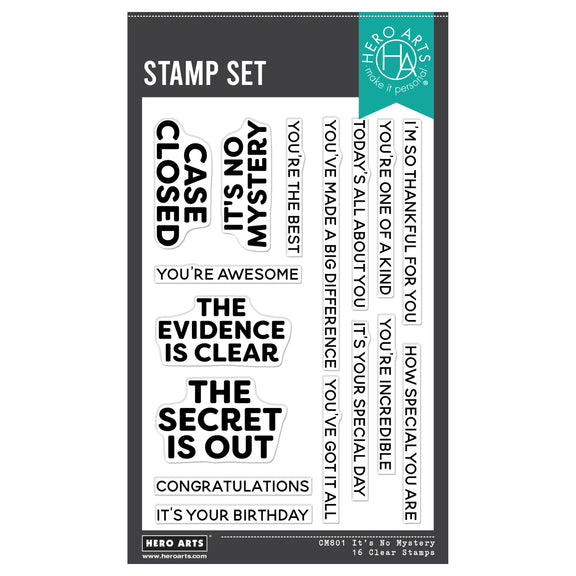 Hero Arts Clear Stamps - It's No Mystery