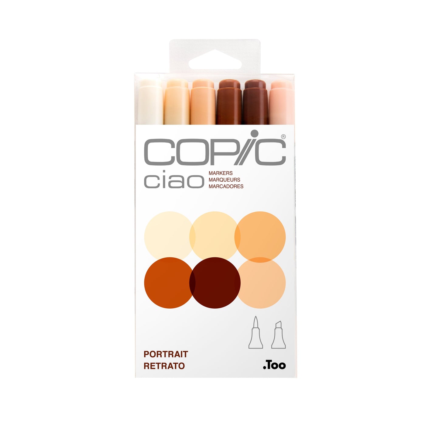 Copic Ciao Marker Set - Portrait, 6 pk