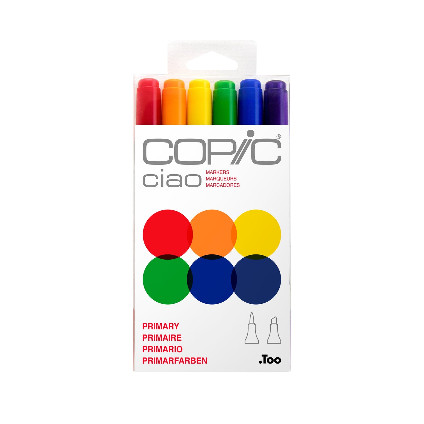 Copic Ciao Marker Set - Primary, 6 pk