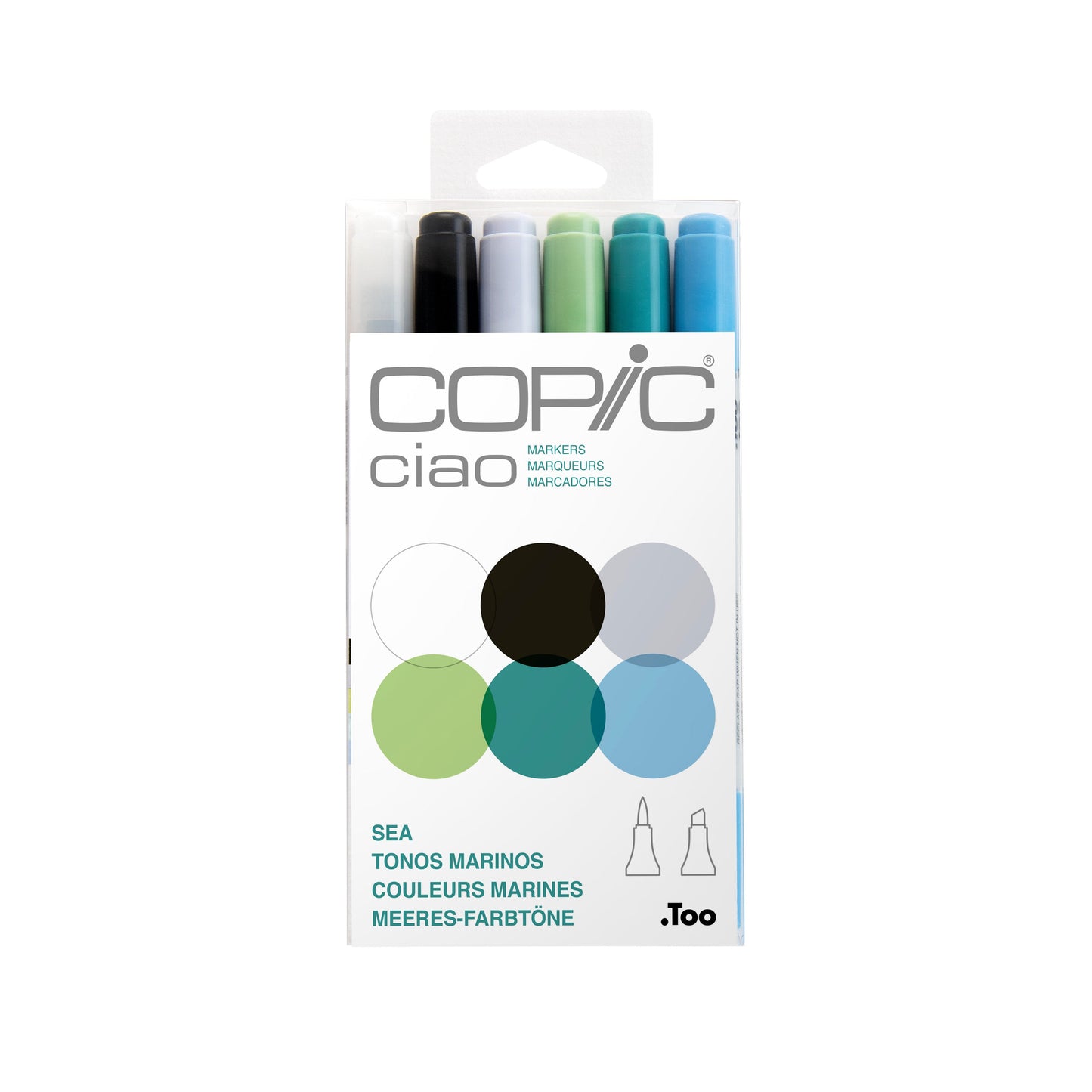 Copic Ciao Marker Set - Sea, 6 pk
