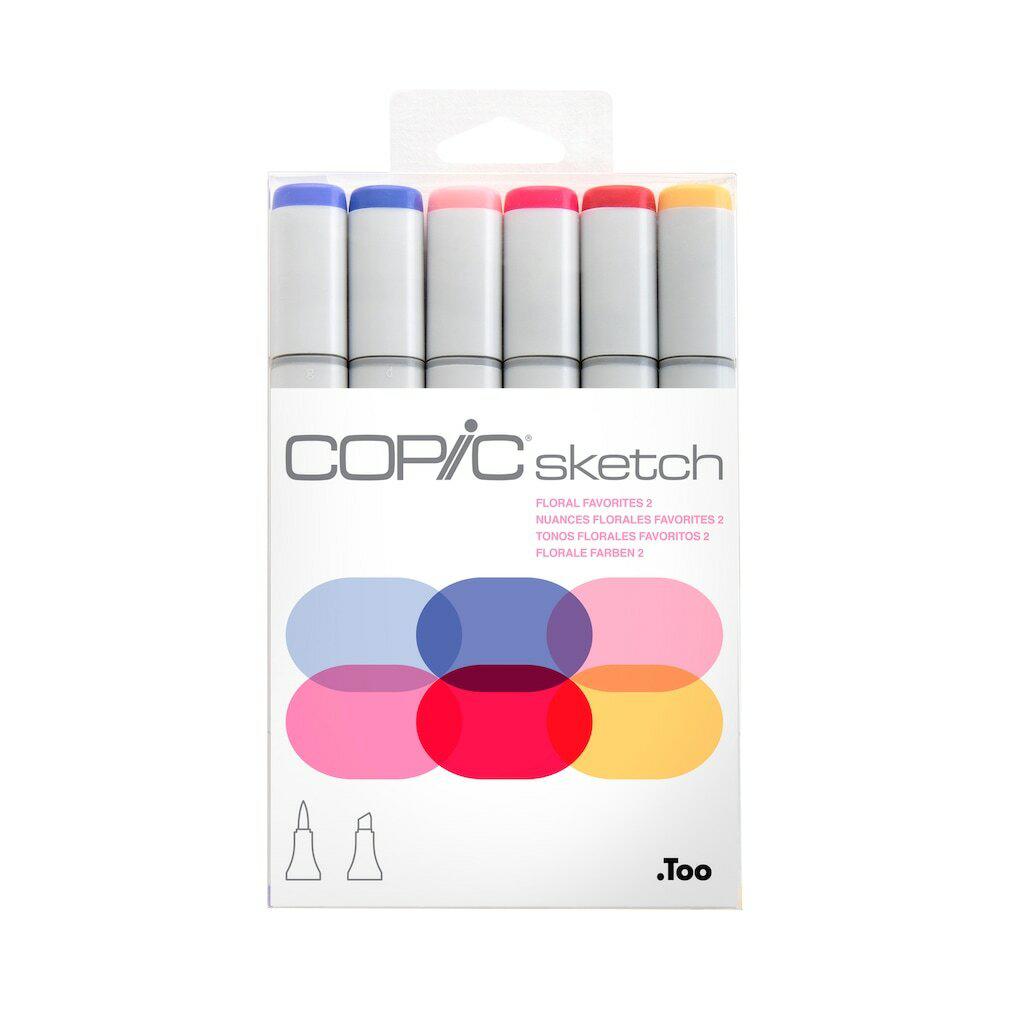 Copic Sketch Marker Set - Floral Favorites 2, 6 pk