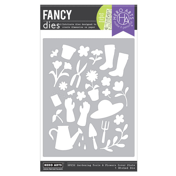 Hero Arts Dies - Gardening Tools & Flowers Cover Plate
