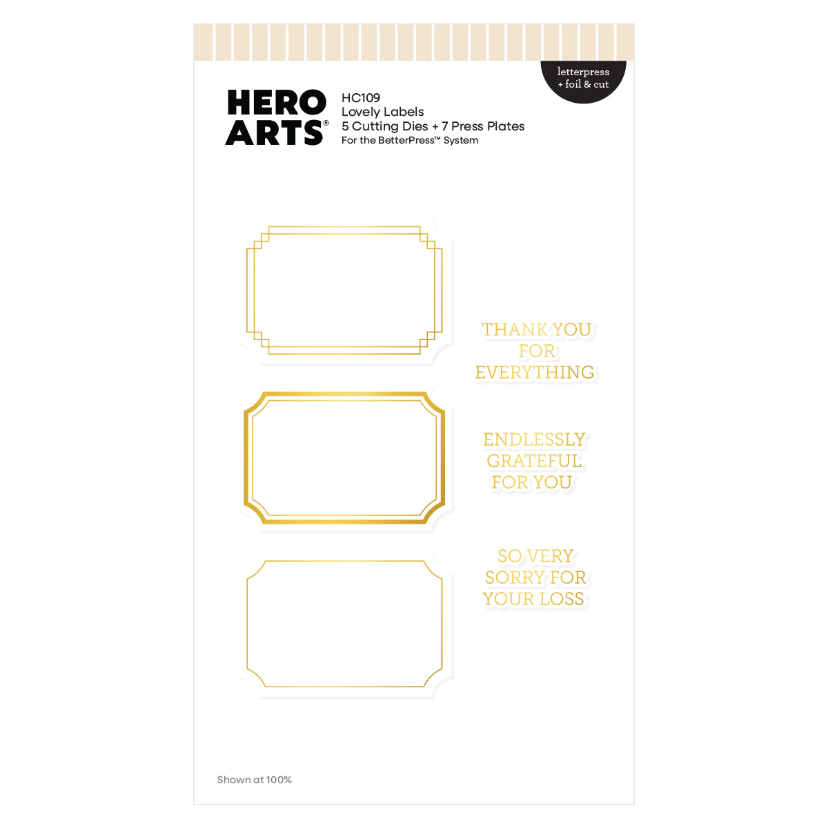 Hero Arts Letterpress + Foil & Cut - Lovely Labels