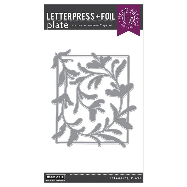 Hero Arts Letterpress + Foil Plate - Decorative Floral