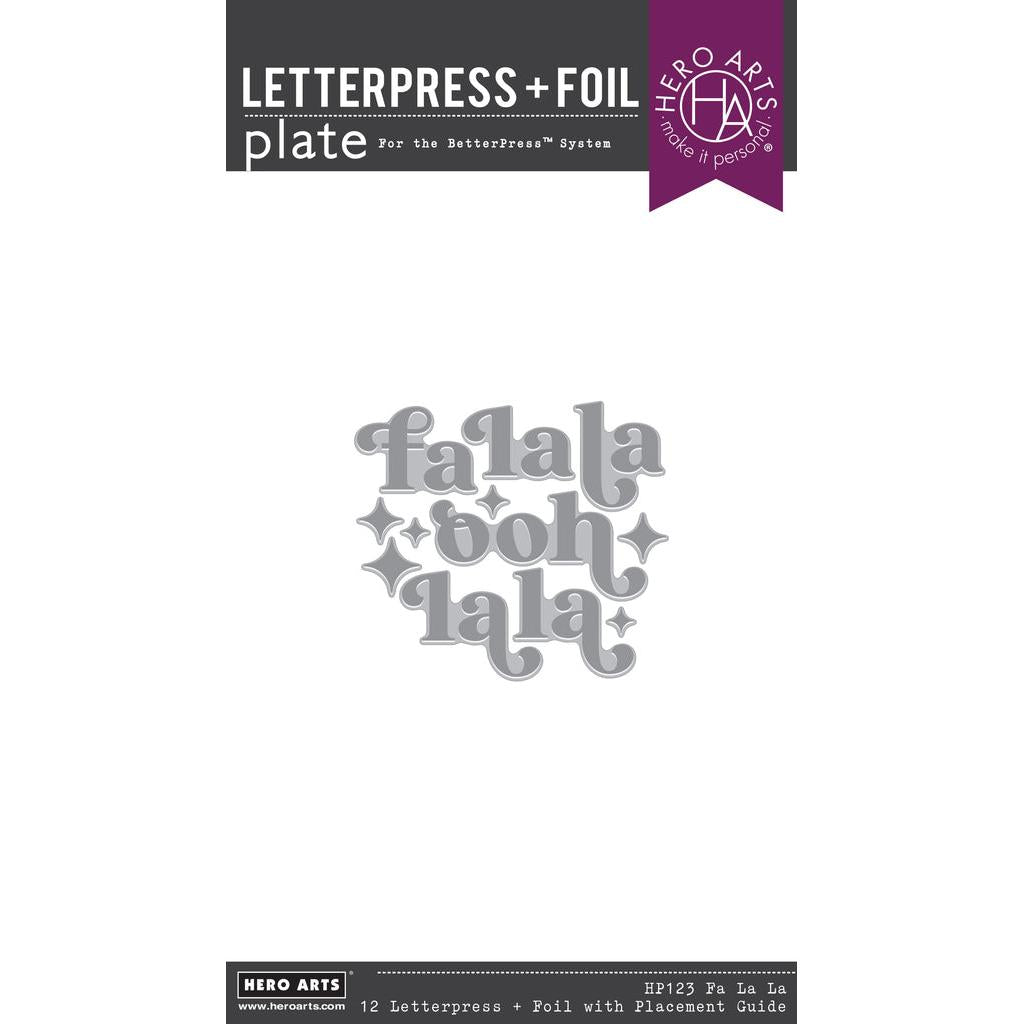 Hero Arts Letterpress + Foil Plate - Fa La La