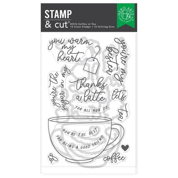 Hero Arts Stamp & Cut XL - Coffee or Tea