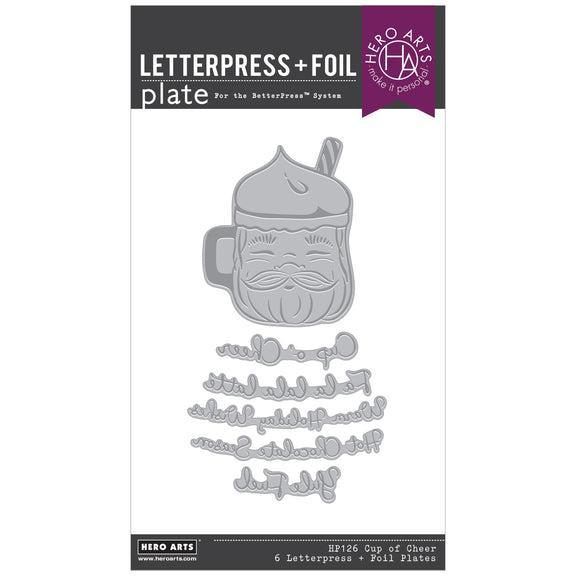 Hero Arts Letterpress + Foil Plate - Cup of Cheer