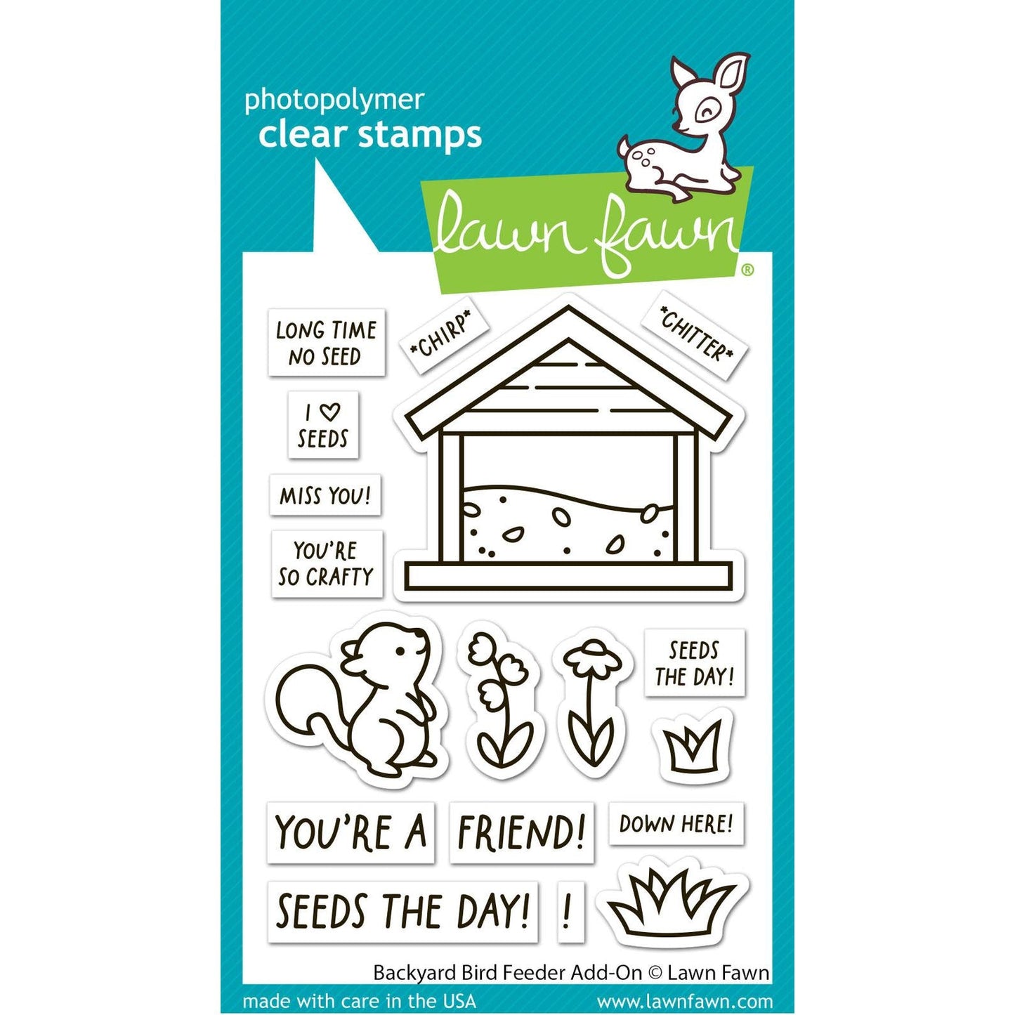 Lawn Fawn Clear Stamps - Backyard Bird Feeder Add-On