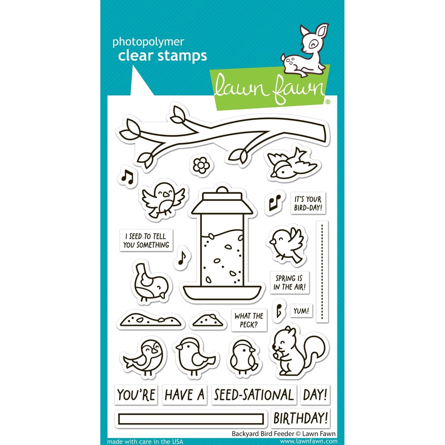 Lawn Fawn Clear Stamps - Backyard Bird Feeder