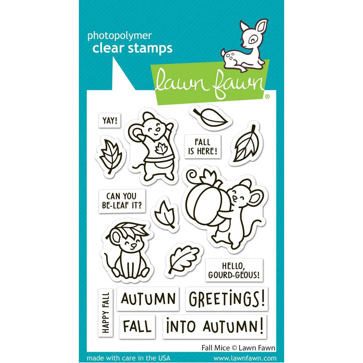 Lawn Fawn Clear Stamps - Fall Mice