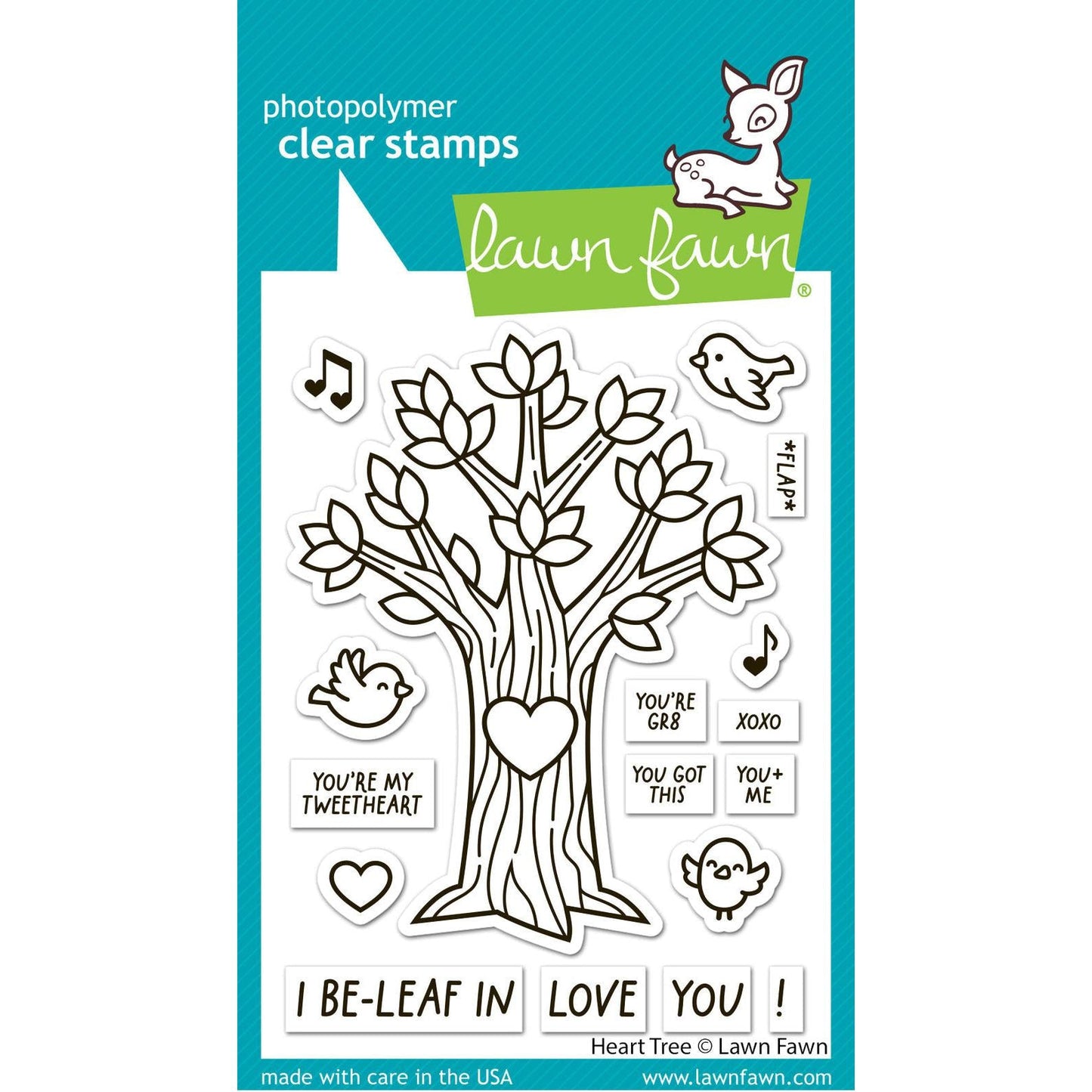 Lawn Fawn Clear Stamps - Heart Tree