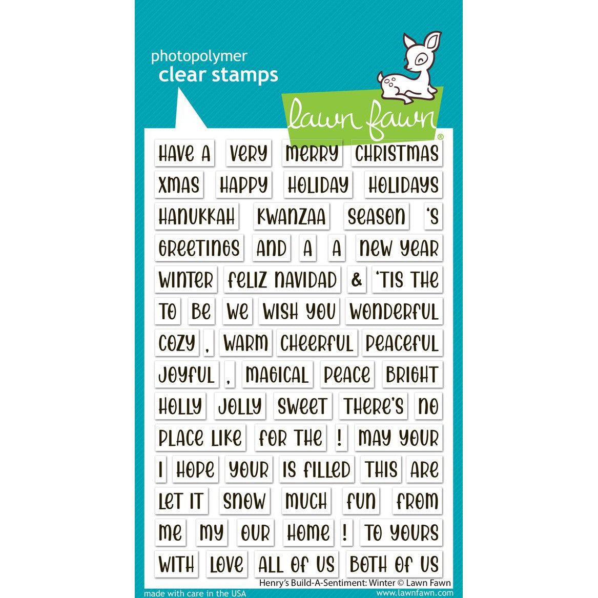 Lawn Fawn Clear Stamps - Henry'S Build-A-Sentiment: Winter
