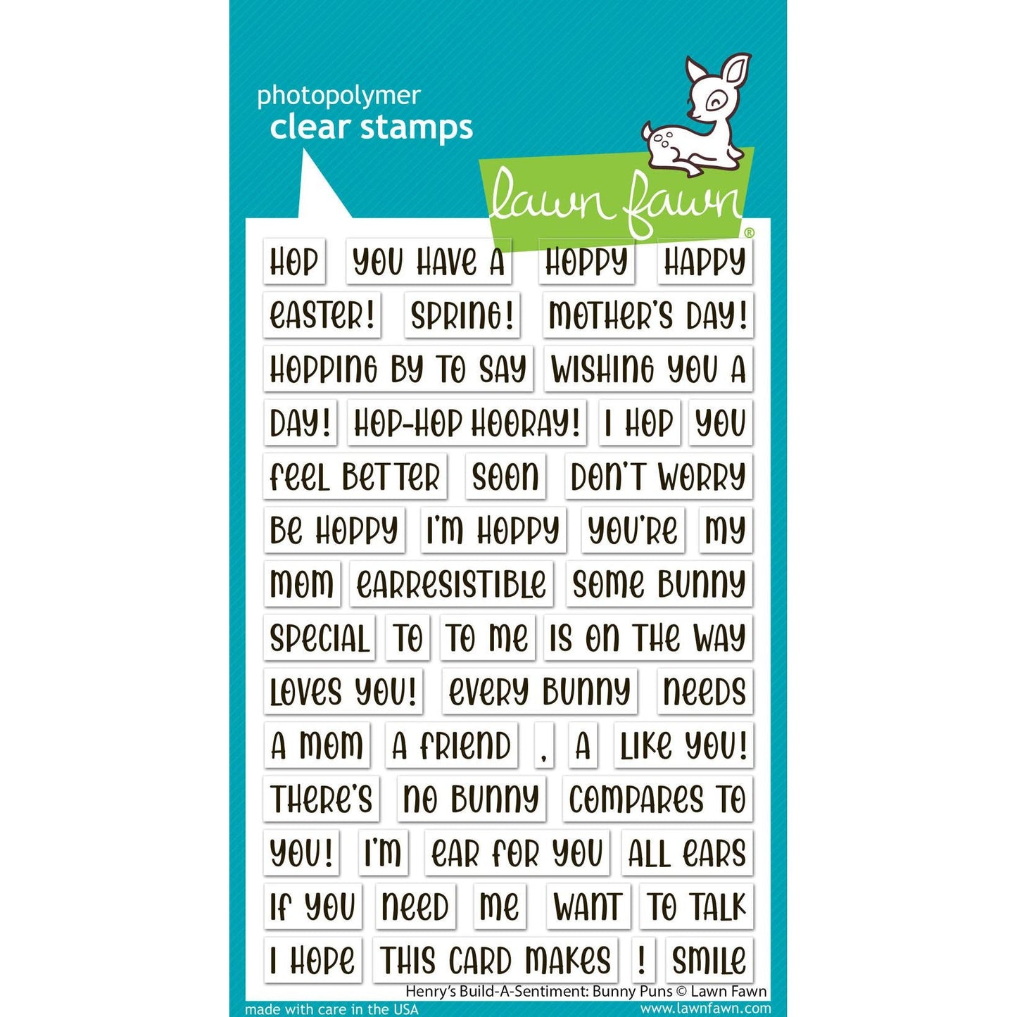 Lawn Fawn Lawn Cuts - Henry's Build-A-Sentiment: Bunny Puns