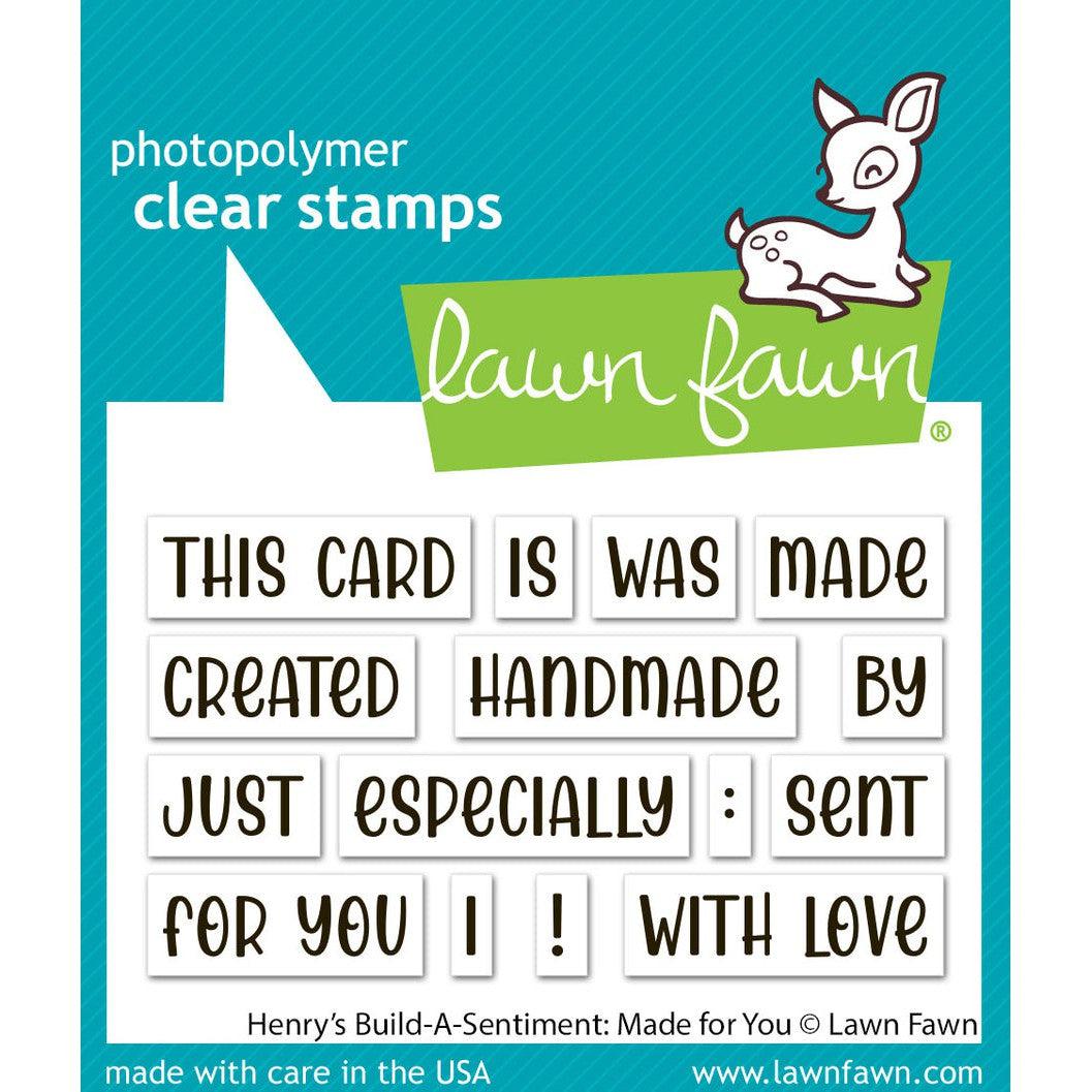 Lawn Fawn Clear Stamps - Henry's Build-A-Sentiment: Made For You