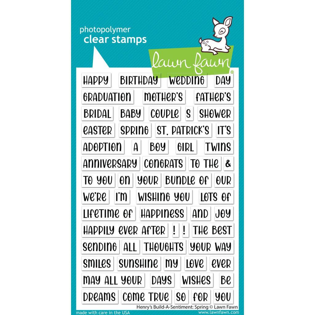 Lawn Fawn Clear Stamps - Henry’S Build-A-Sentiment: Spring