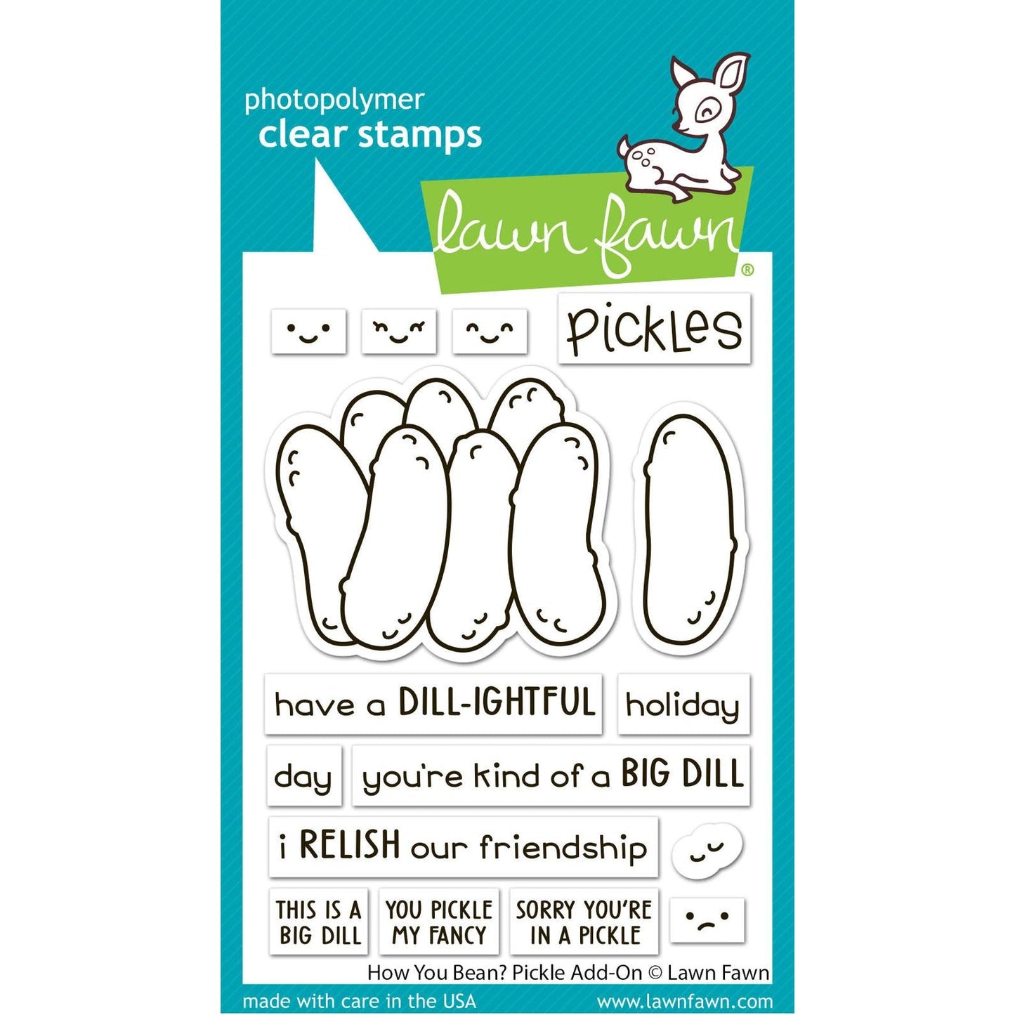 Lawn Fawn Clear Stamps - How You Bean? Pickle Add-on