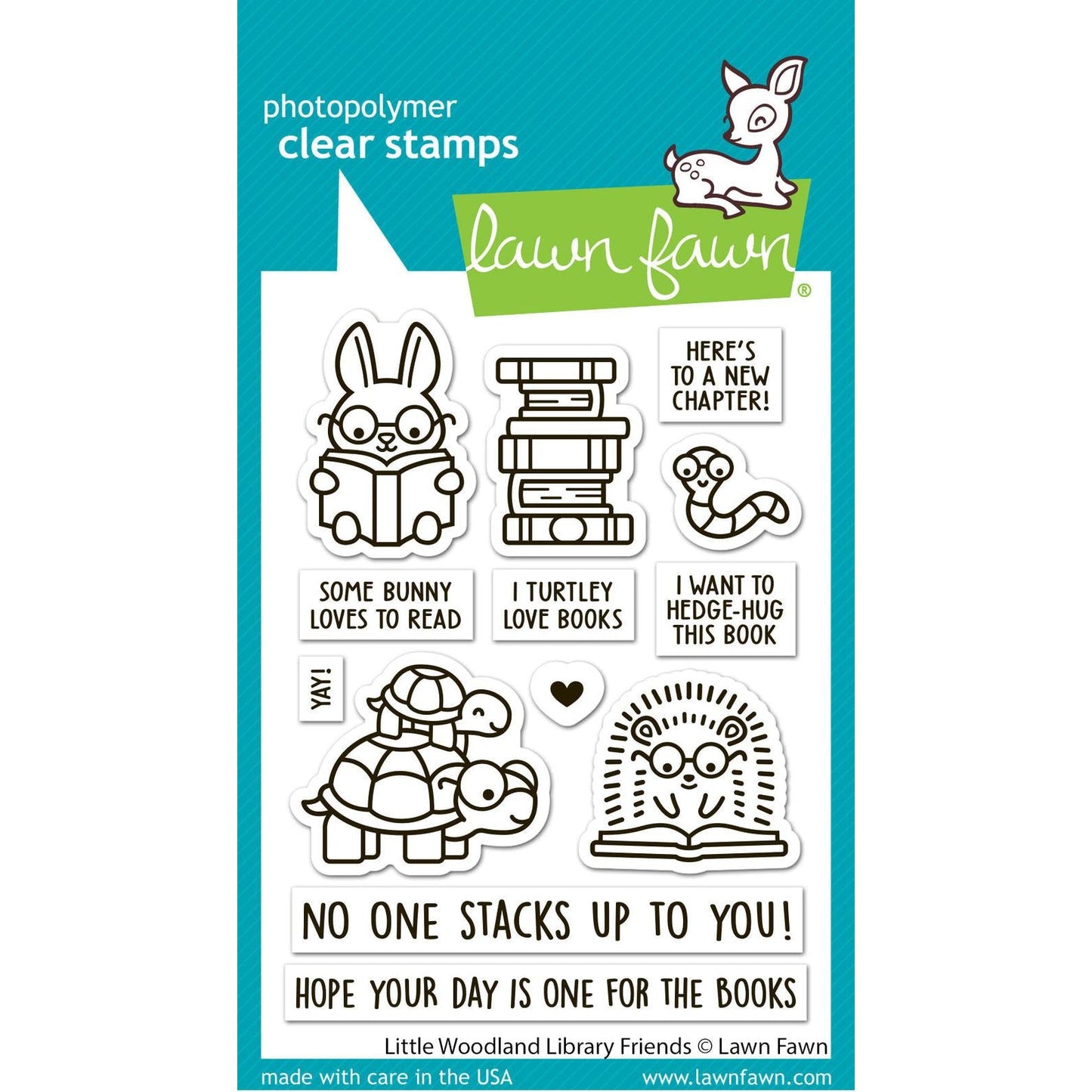 Lawn Fawn Clear Stamps - Little Woodland Library Friends