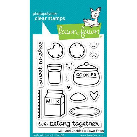 Lawn Fawn Clear Stamps - Milk and Cookies