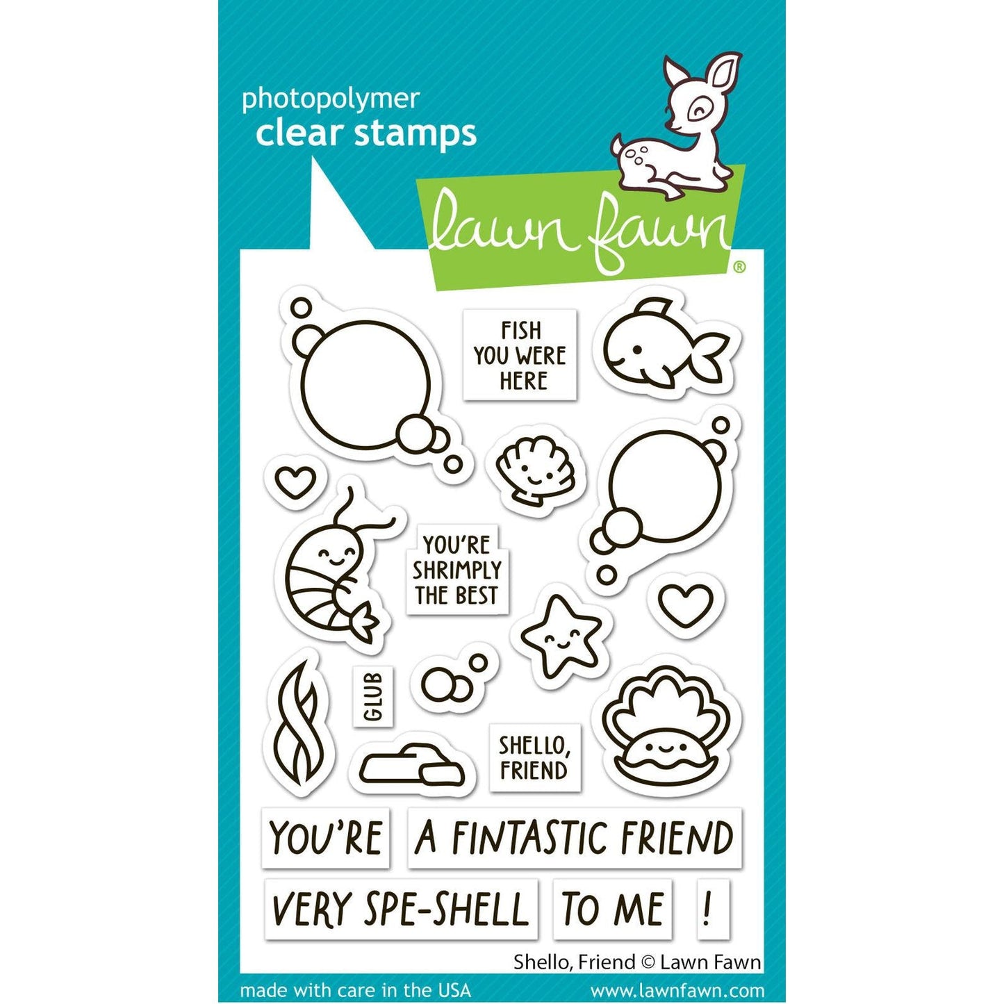 Lawn Fawn Clear Stamps - Shello, Friend