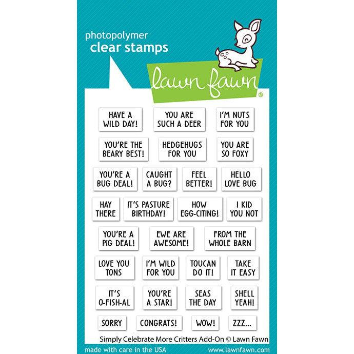 Lawn Fawn Clear Stamps - Simply Celebrate More Critters Add-On