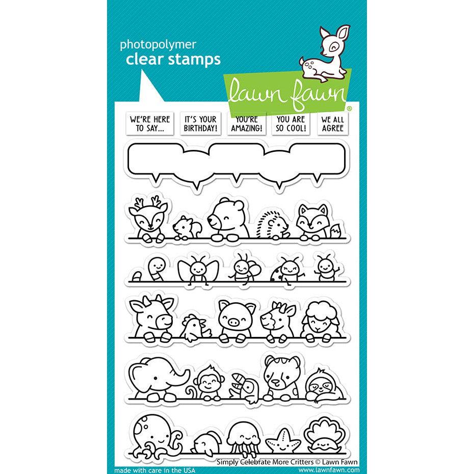 Lawn Fawn Clear Stamps - Simply Celebrate More Critters