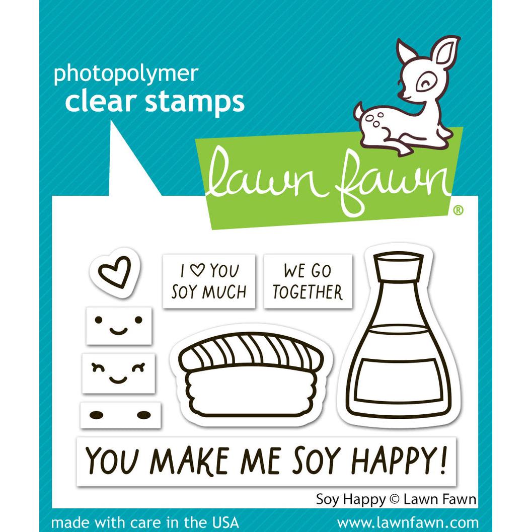 Lawn Fawn Clear Stamps - Soy Happy