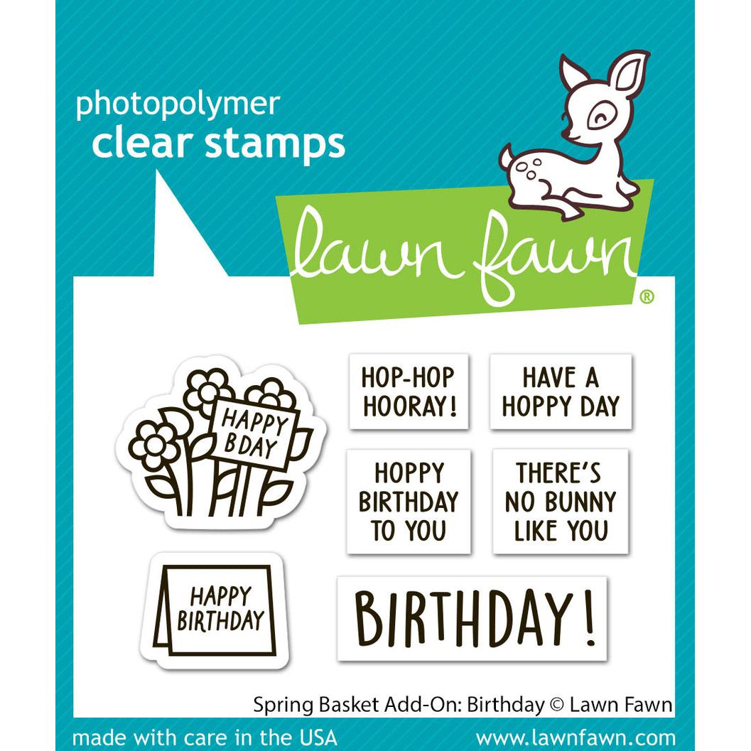 Lawn Fawn Clear Stamps - Spring Basket Add-On: Birthday