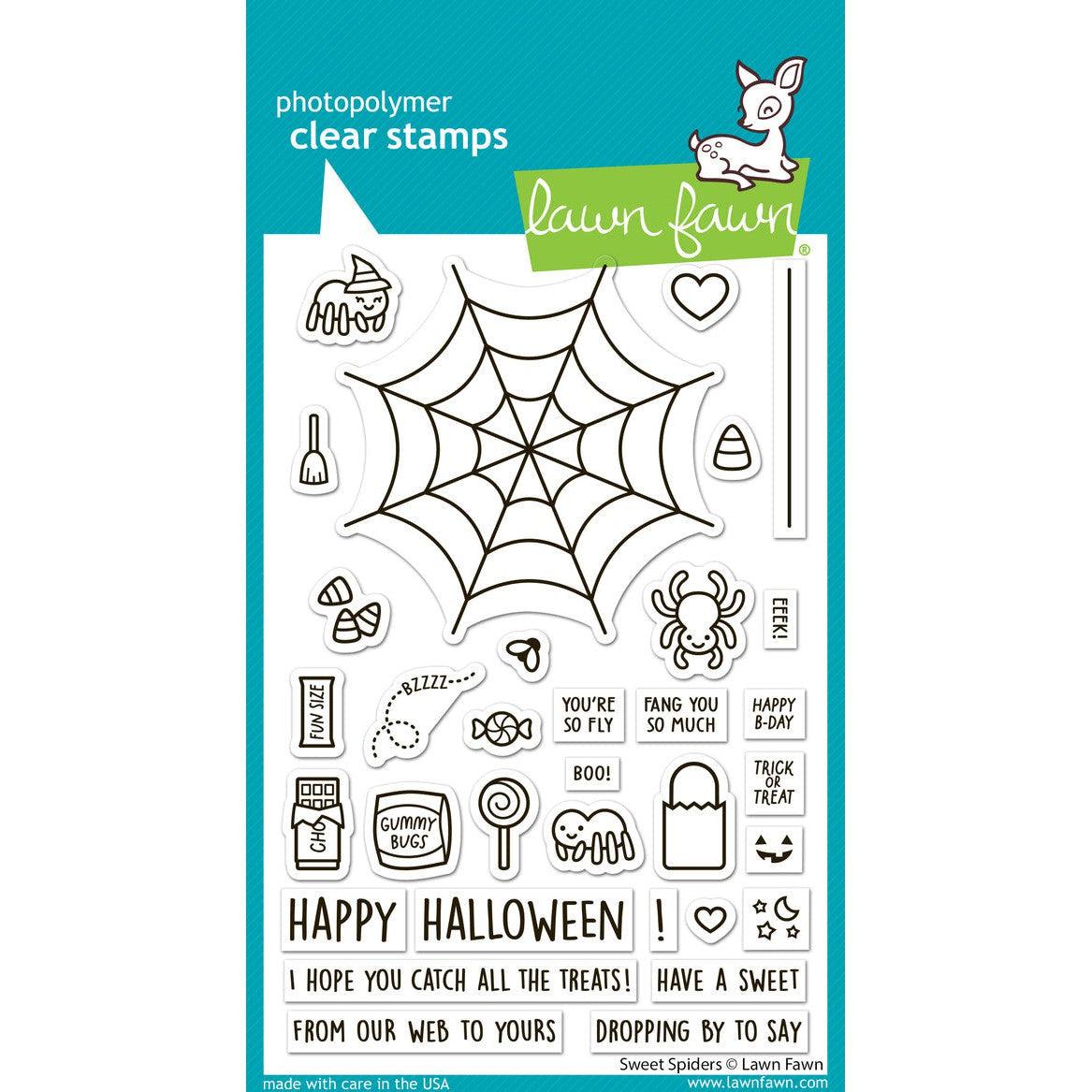 Lawn Fawn Clear Stamps - Sweet Spiders