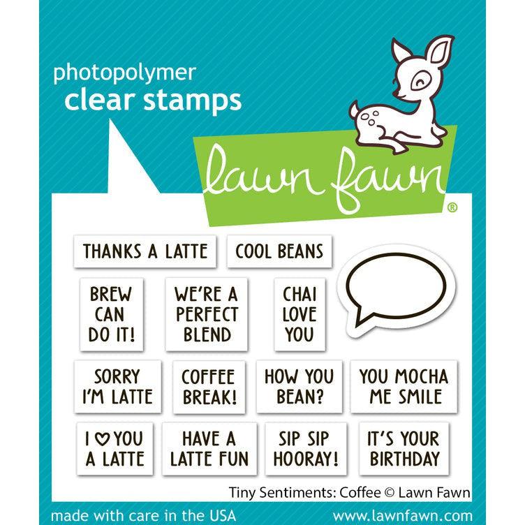 Lawn Fawn Clear Stamps - Tiny Sentiments: Coffee