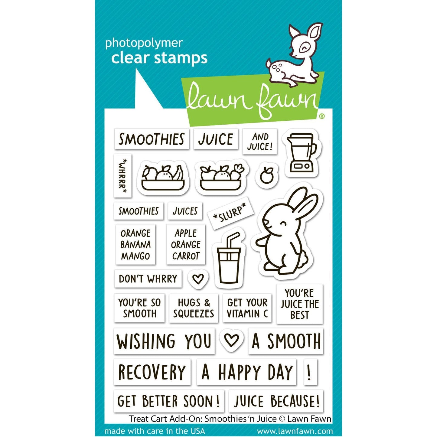 Lawn Fawn Clear Stamps - Treat Cart Add-On: Smoothies 'N Juice