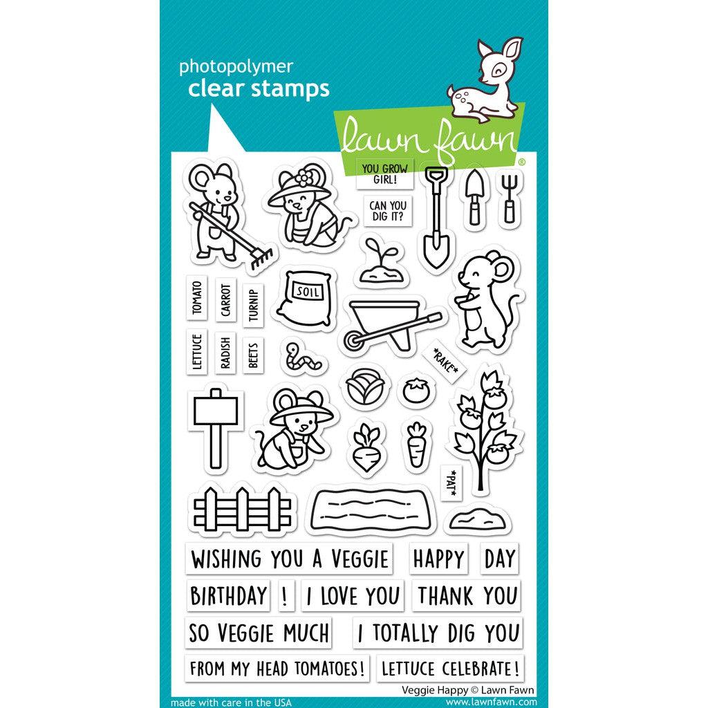 Lawn Fawn Clear Stamps - Veggie Happy