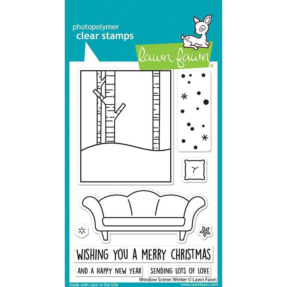Lawn Fawn Clear Stamps - Window Scene: Winter