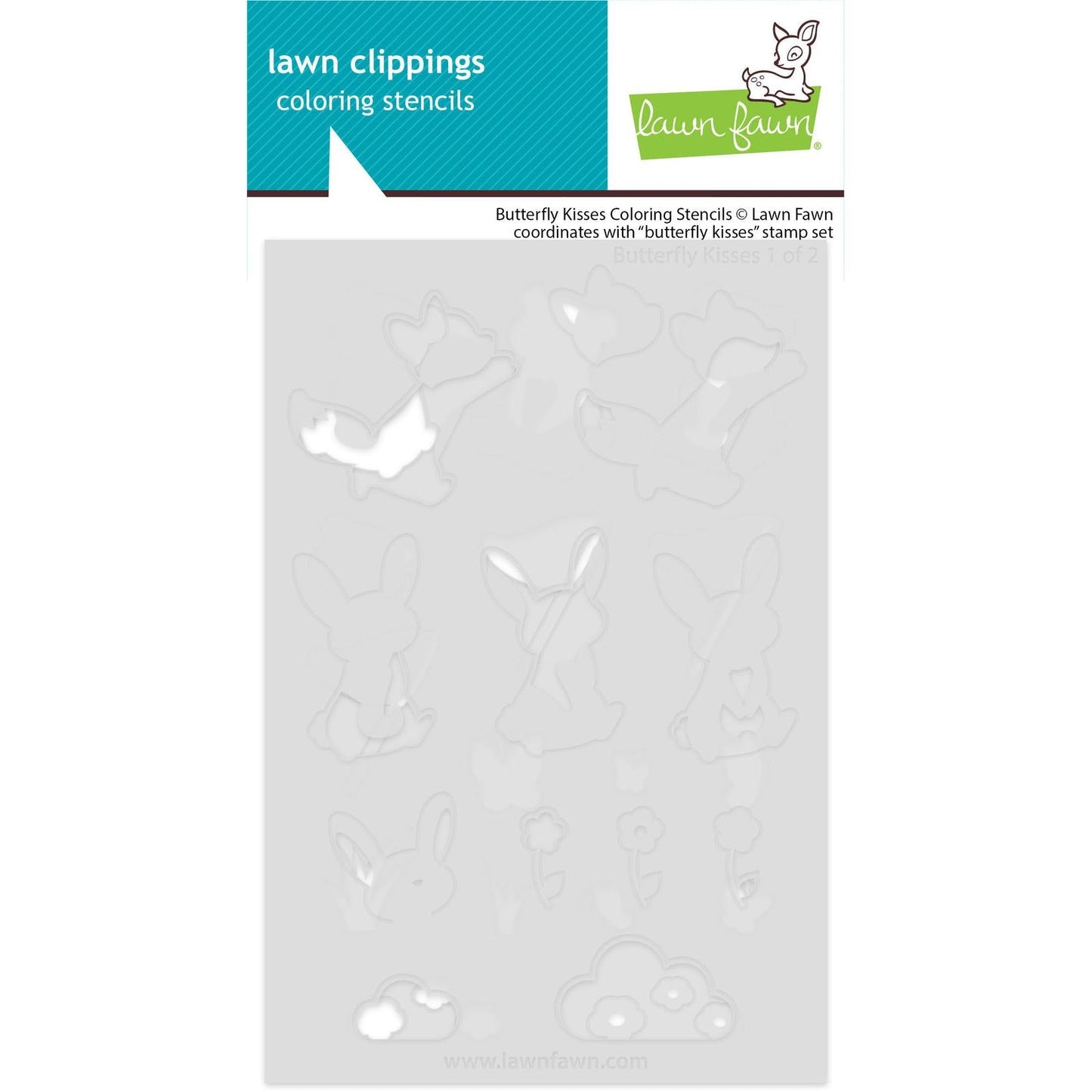Lawn Fawn Coloring Stencils - Butterfly Kisses
