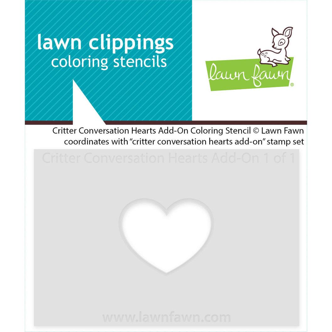 Lawn Fawn Coloring Stencils - Critter Conversation Hearts Add-On