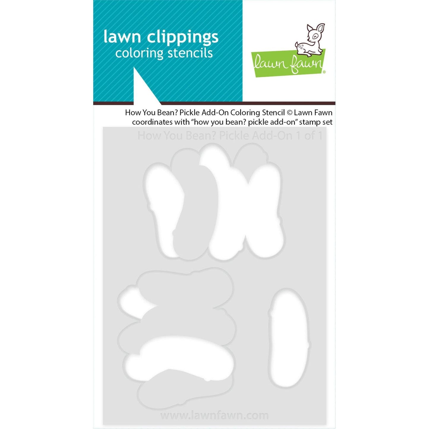 Lawn Fawn Coloring Stencils - How You Bean? Pickle Add-on