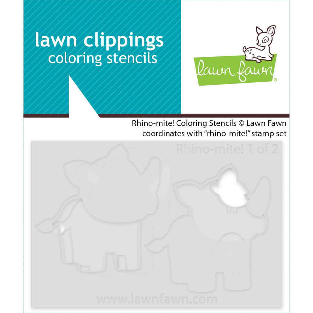 Lawn Fawn Coloring Stencils - Rhino-Mite!
