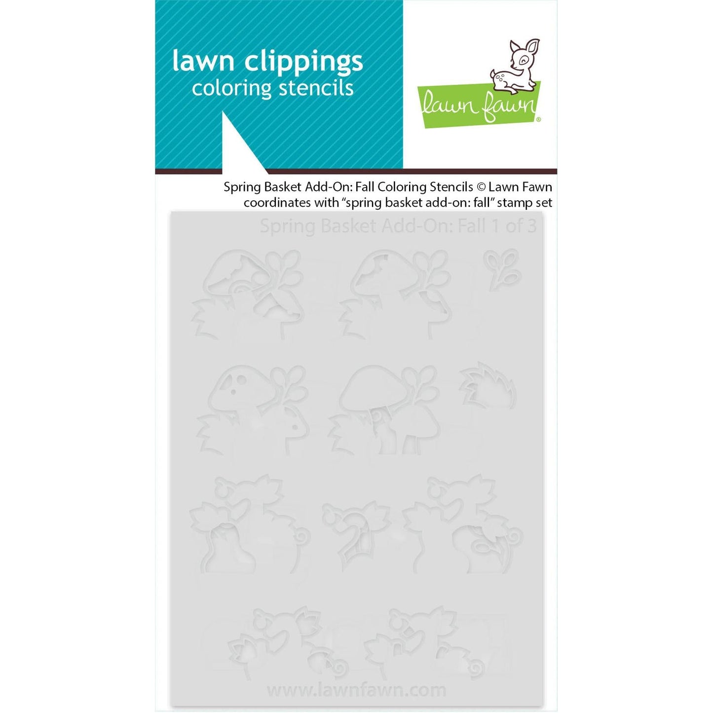 Lawn Fawn Coloring Stencils - Spring Basket Add-on: Fall