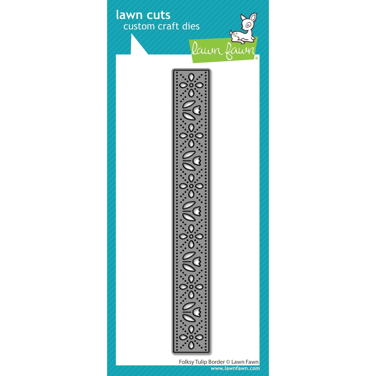 Lawn Fawn Lawn Cuts - Folksy Tulip Border
