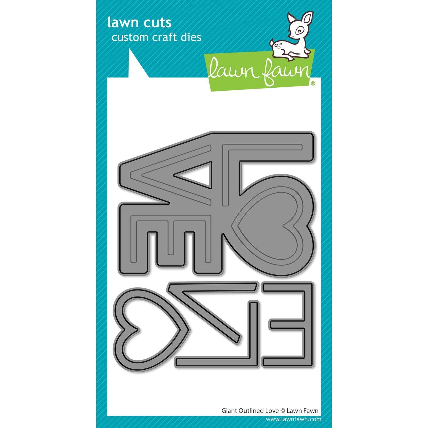 Lawn Fawn Lawn Cuts - Giant Outlined Love