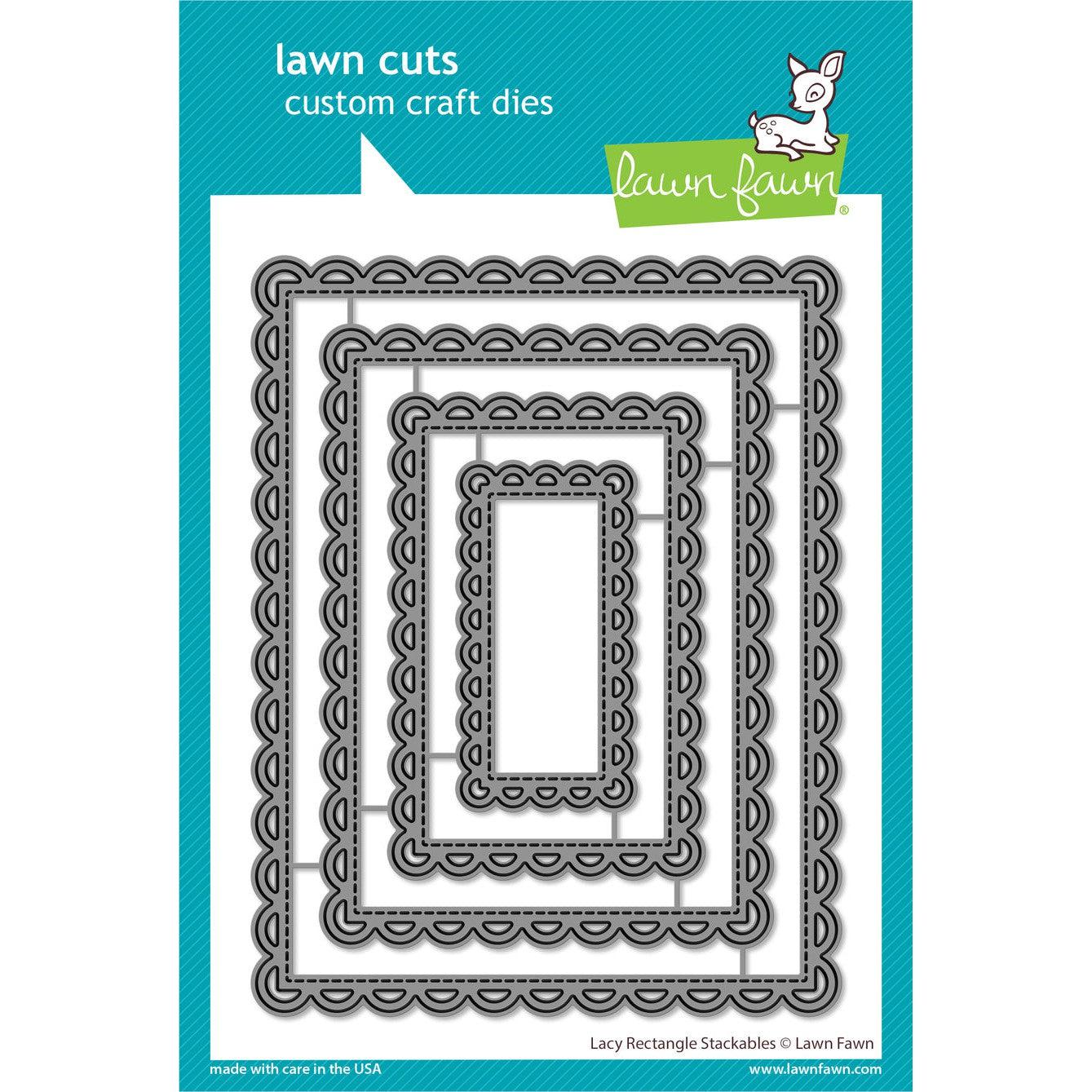 Lawn Fawn Lawn Cuts - Lacy Rectangle Stackables