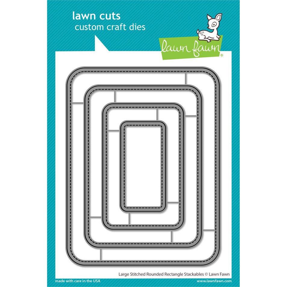 Lawn Fawn Lawn Cuts - Large Stitched Rounded Rectangle Stackables