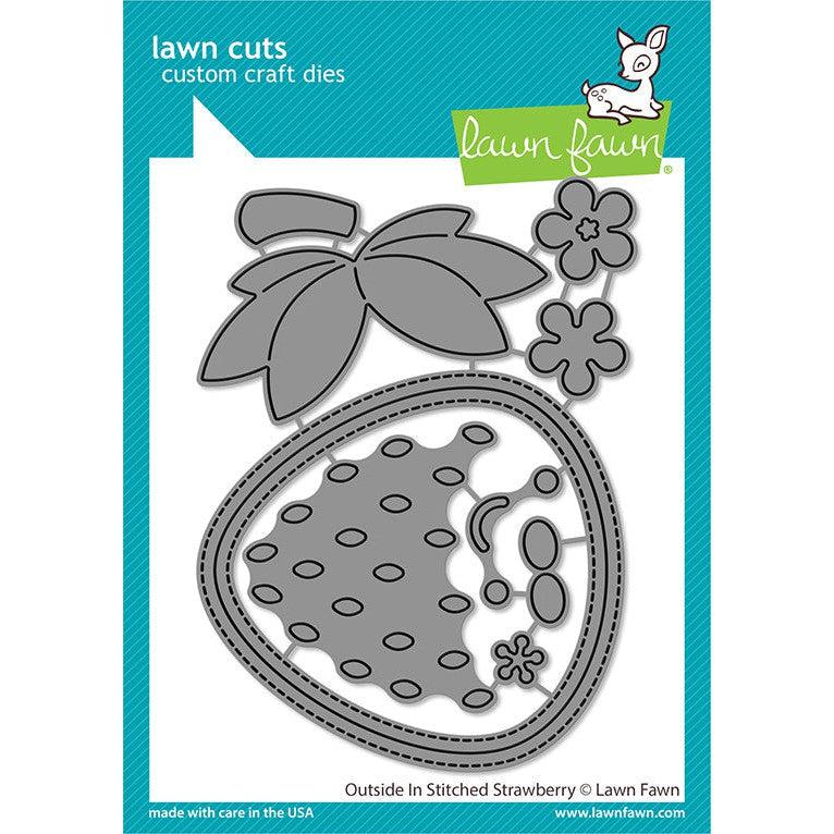 Lawn Fawn Lawn Cuts - Outside In Stitched Strawberry