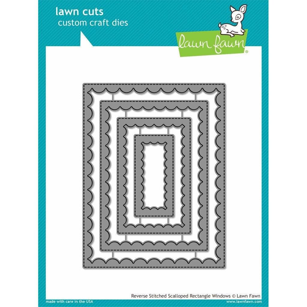 Lawn Fawn Lawn Cuts - Reverse Stitched Scalloped Rectangle Windows