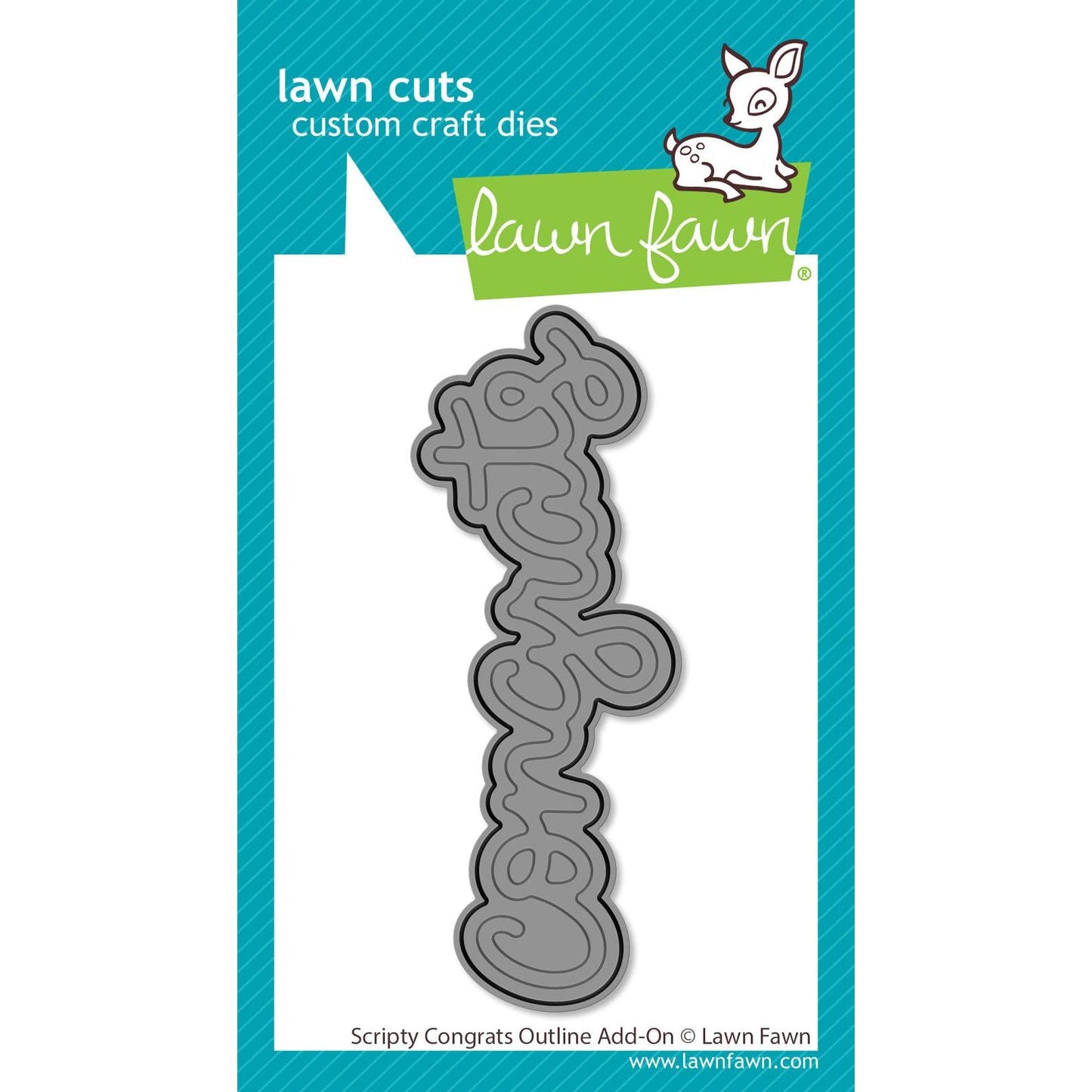 Lawn Fawn Lawn Cuts - Scripty Congrats Outline Add-On