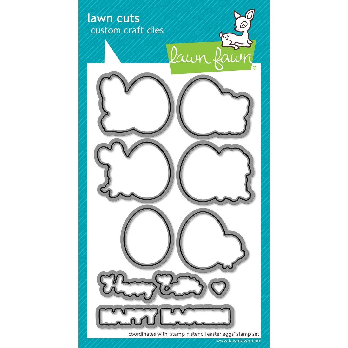 Lawn Fawn Lawn Cuts - Stamp 'n Stencil Easter Eggs